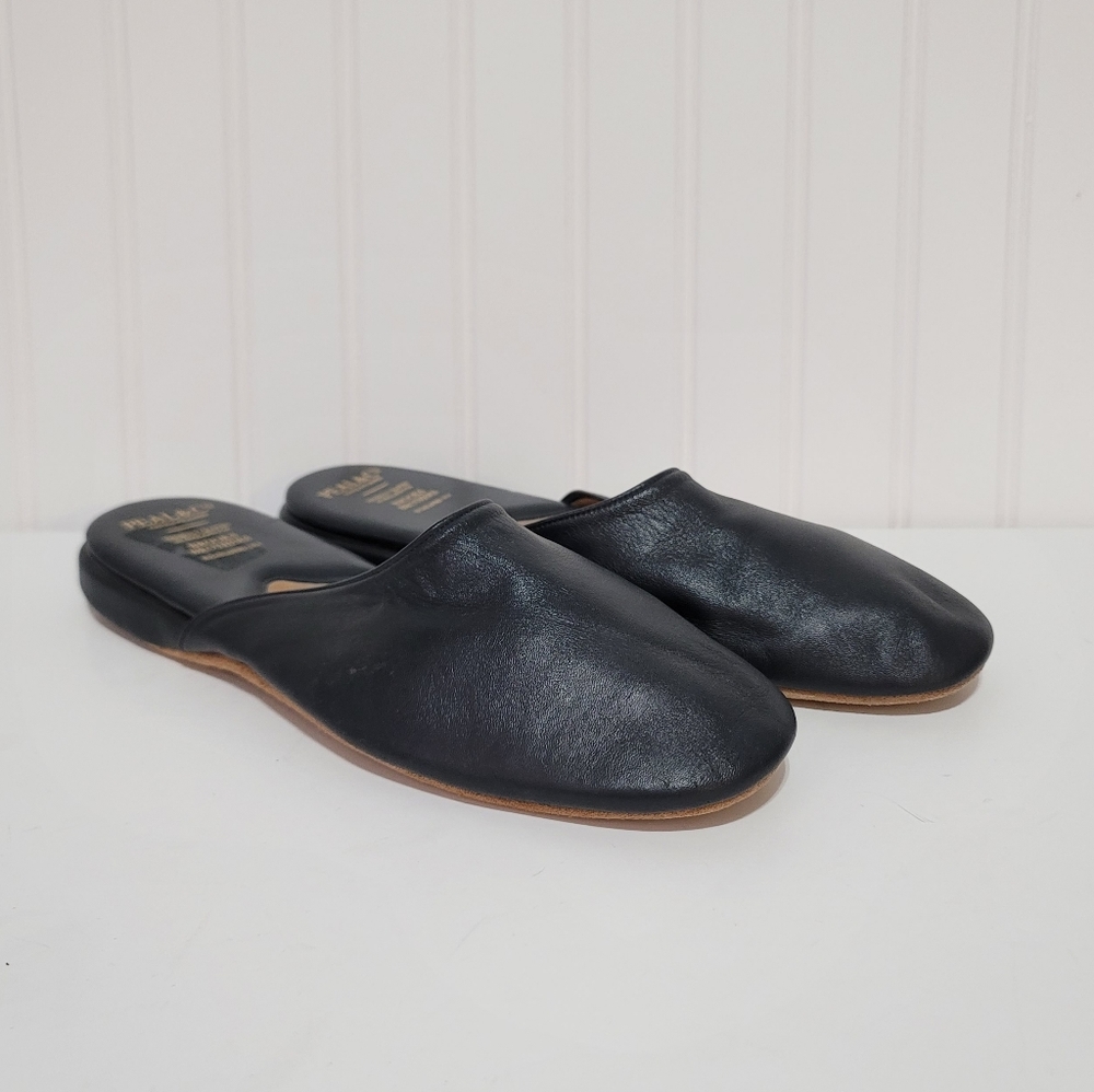 ‼️Brooks Brothers nappa backless slippers